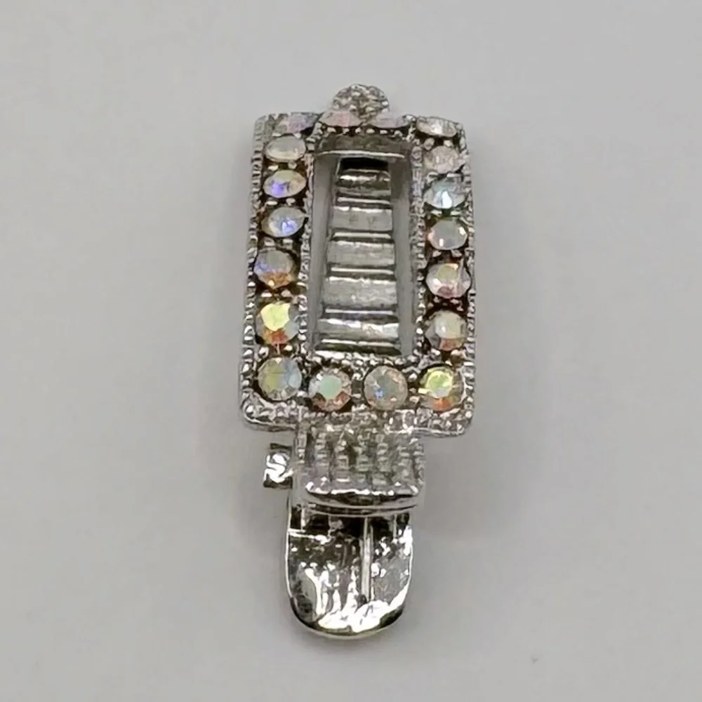 VINTAGE Aurora Borealis Crystal Hair Clip